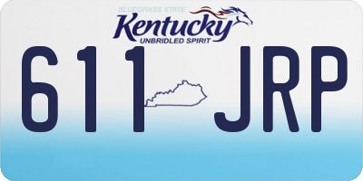 KY license plate 611JRP