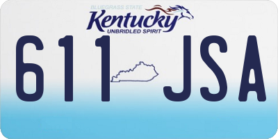 KY license plate 611JSA