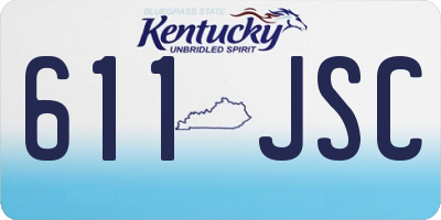 KY license plate 611JSC