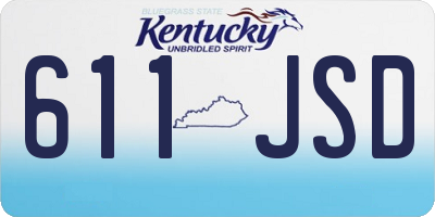 KY license plate 611JSD