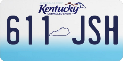 KY license plate 611JSH