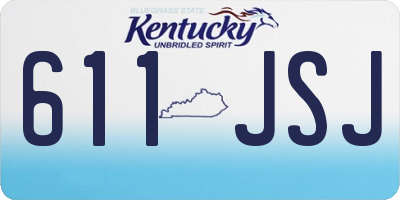 KY license plate 611JSJ
