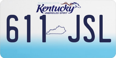 KY license plate 611JSL