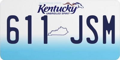 KY license plate 611JSM