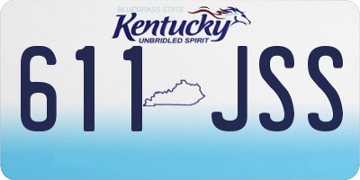 KY license plate 611JSS