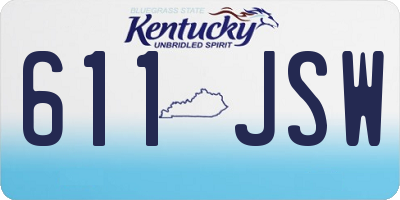KY license plate 611JSW
