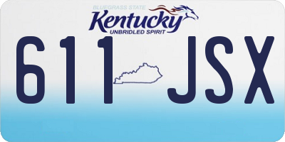 KY license plate 611JSX