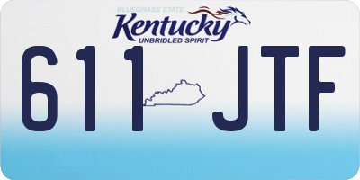 KY license plate 611JTF