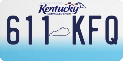 KY license plate 611KFQ