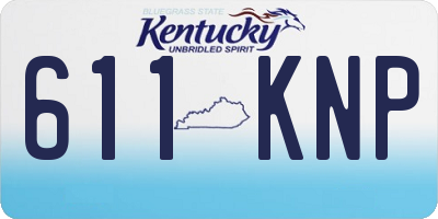 KY license plate 611KNP