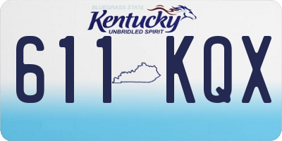 KY license plate 611KQX