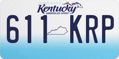 KY license plate 611KRP