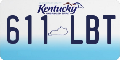 KY license plate 611LBT