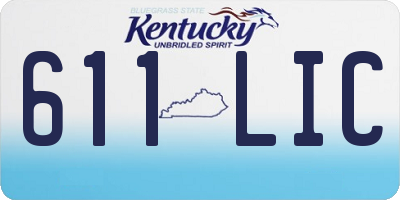 KY license plate 611LIC