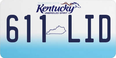 KY license plate 611LID