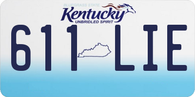 KY license plate 611LIE