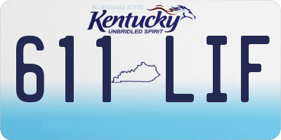 KY license plate 611LIF