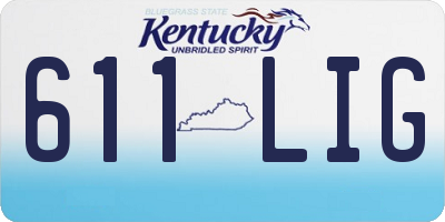 KY license plate 611LIG