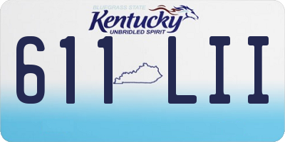 KY license plate 611LII