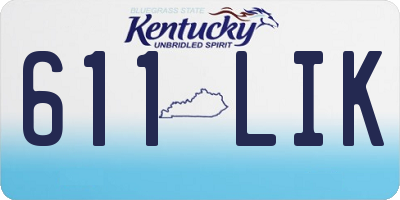 KY license plate 611LIK