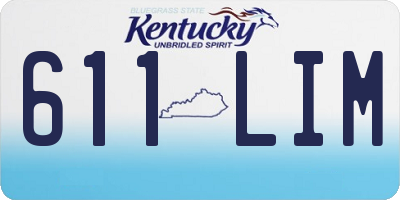 KY license plate 611LIM