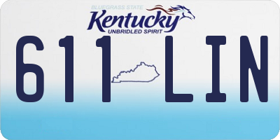 KY license plate 611LIN
