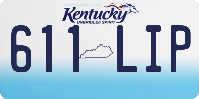 KY license plate 611LIP