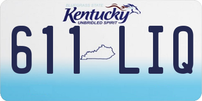 KY license plate 611LIQ