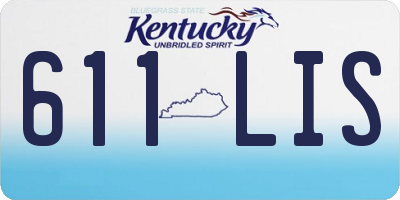 KY license plate 611LIS