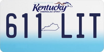 KY license plate 611LIT