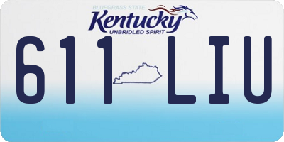 KY license plate 611LIU