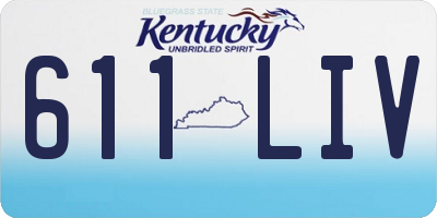 KY license plate 611LIV