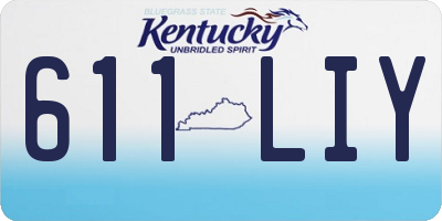 KY license plate 611LIY