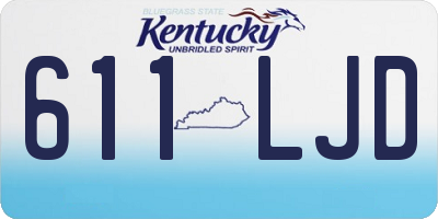 KY license plate 611LJD