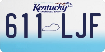 KY license plate 611LJF