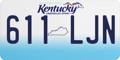 KY license plate 611LJN