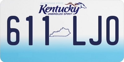 KY license plate 611LJO