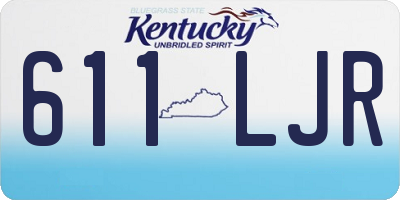 KY license plate 611LJR