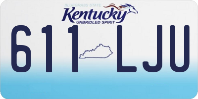 KY license plate 611LJU