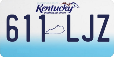 KY license plate 611LJZ