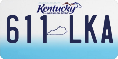 KY license plate 611LKA
