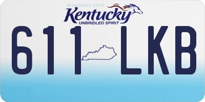 KY license plate 611LKB