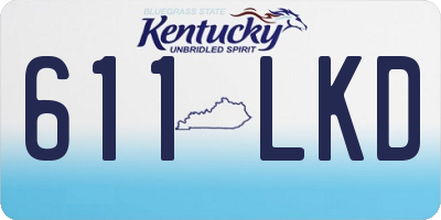 KY license plate 611LKD