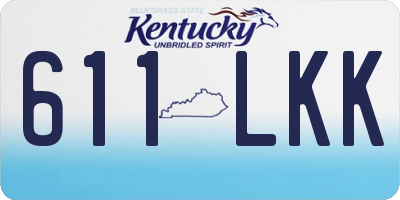 KY license plate 611LKK
