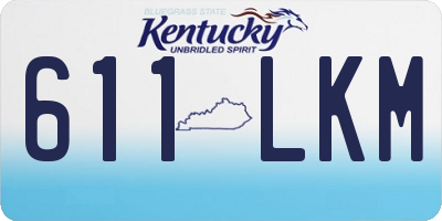 KY license plate 611LKM