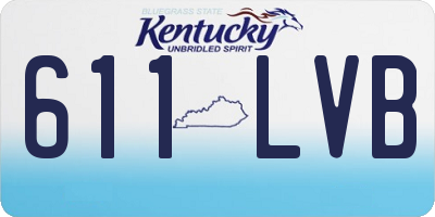 KY license plate 611LVB