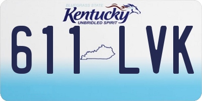 KY license plate 611LVK