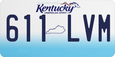 KY license plate 611LVM
