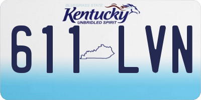 KY license plate 611LVN
