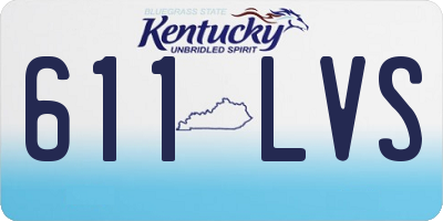 KY license plate 611LVS